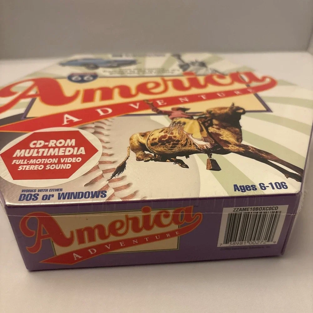 Knowledge Adventure America Adventure PC Game‎ CD-ROM DOS Windows JumpStart Vtg